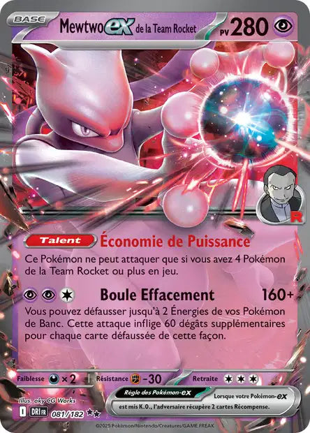 Mewtwo ex de la Team Rocket 081/182