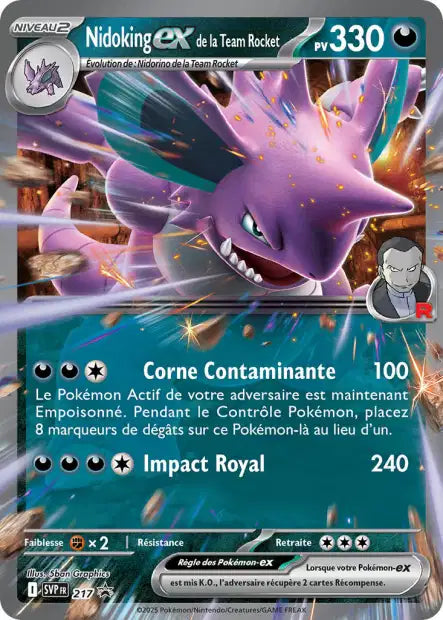 Nidoking ex de la Team Rocket SVP 217